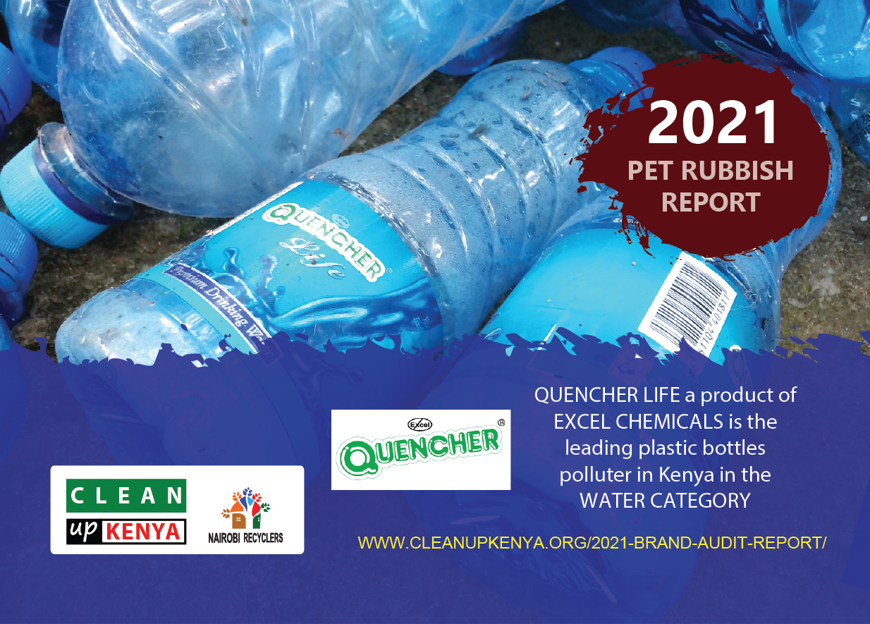 Read more about the article Quencher Life is the most polluting water brand in Kenya, audit reveals